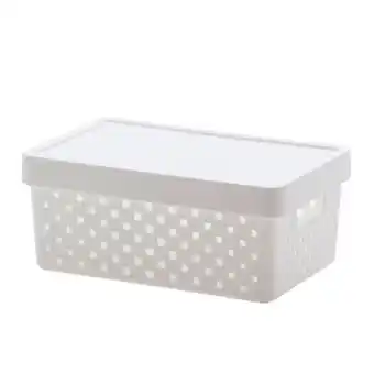 Casa Freitas Cesto organizador plástico com tampa 29x19x12cm 842 paramount oferta