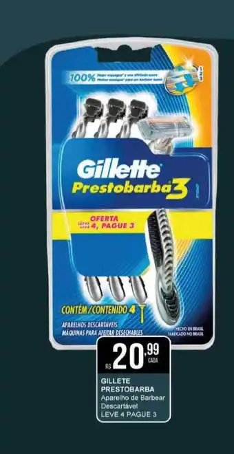 Gillette Prestobarba Aparelho De Barbear Descartável Leve 4 Pague 3