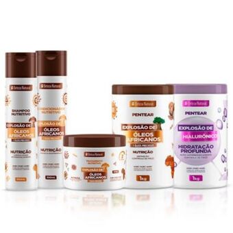Beleza Natural Kit óleos africanos e pentear explosão de hialurônico oferta