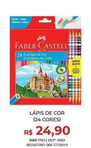Livraria Leitura Lápis De Cor 24 Cores oferta