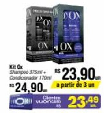 Fort Atacadista Kit OX Shampoo 375ml + Condicionador 170ml oferta