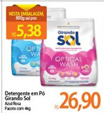 Atacadão Detergente em po Girando Sol 4kg oferta
