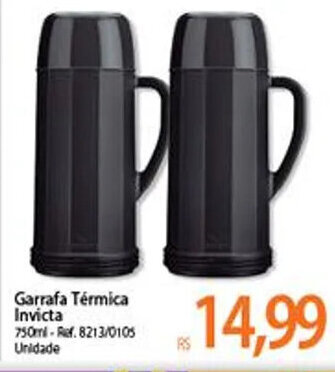 Atacadão Garrafa Termica Invicta 750ml oferta