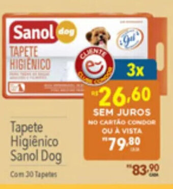 Supermercados Condor Tapete Higienico Sanol Dog oferta