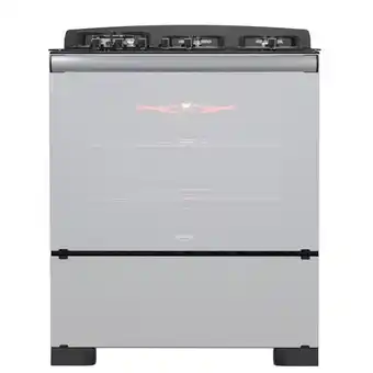 Carrefour Fogão 5 bocas preto frente vidro espelhado e timer digital dako diplomata glass grill style bivolt oferta