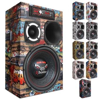 Caixa de som bob esponja selada + subwoofer + mp3 player + módulo + driver + super tweeter + corneta