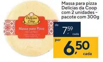 Massa para pizza delícias da coop com 2 unidades pacote