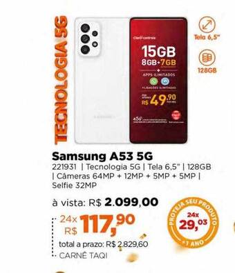 Lojas TaQi Samsung a53 5g oferta