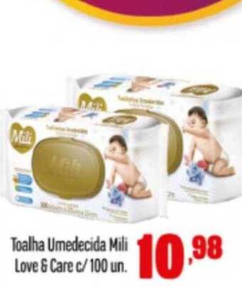 Rede Top Toalha umedecida mili love & care oferta