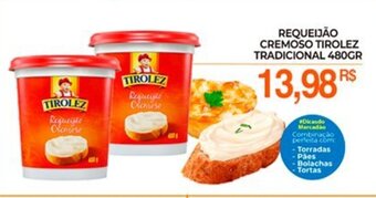 Mercadão Atacadista Requeijao Cremoso Tirolez Tradicional 480g oferta