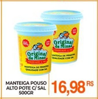 Mercadão Atacadista Manteiga Pouso Alto pote c/ sal 500g oferta