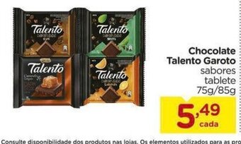 Carrefour Bairro Chocolate Talento Garoto 75g/85g oferta