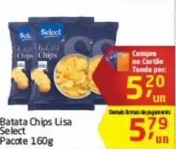 Tenda Atacado Batata chips lisa select 160g oferta