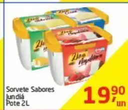 Tenda Atacado Sorvete sabores jundiá 2l oferta