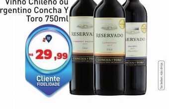 Tonin Superatacado Vinho chileno ou argentino concha y toro 750ml oferta