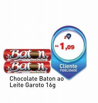Chocolate baton ao leite garoto 16g