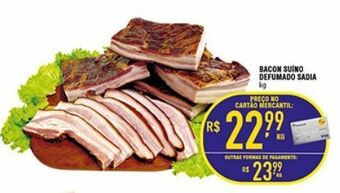 Mercantil Rodrigues Bacon suíno defumado sadia kg oferta