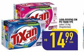 Mercantil Rodrigues Lava roupas em pó tixan ypê 1,6kg oferta