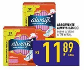 Absorvente always 32un