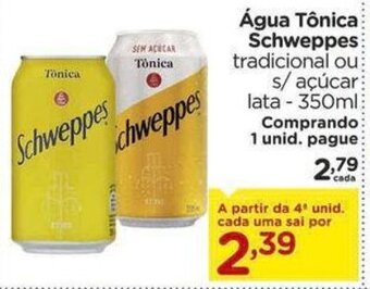 Carrefour Bairro Agua Tonica Schweppes 350ml oferta