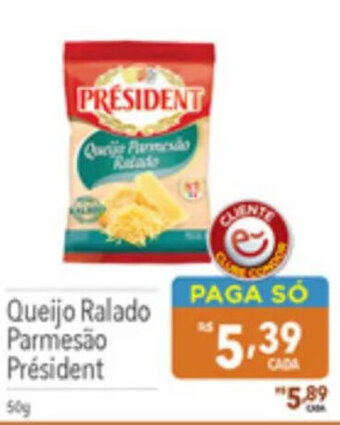 Supermercados Condor Queijo Ralado Parmesao President 50g oferta