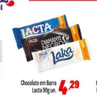 Rede Top Chocolate em barra lacta oferta