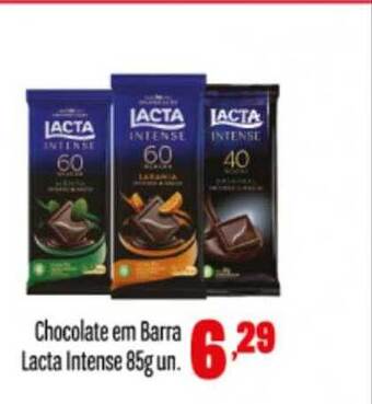 Rede Top Chocolate em barra lacta intense oferta