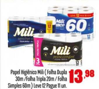 Papel higiênico mili