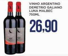 Apoio Mineiro Vinho argentino demetrio galiano luna malbec oferta