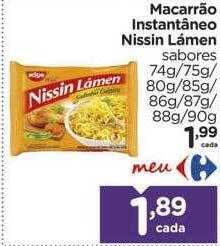 Carrefour Macarrão instantâneo nissin lamen oferta