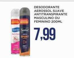 Desodorante aerossol suave antitranspirante masculino ou feminino