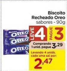 Carrefour Biscoito recheado oreo leve 4 pague 3 oferta