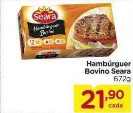 Carrefour Hambúrguer bovino seara oferta