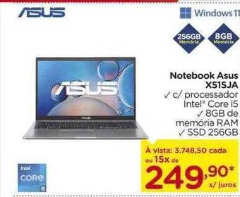 Notebook asus x515ja