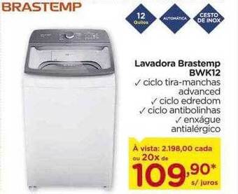 Carrefour Lavadora brastemp bwk12 oferta