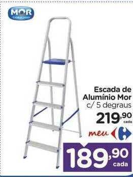Carrefour Escada de aluminio mor c 5 degraus oferta