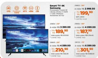 Lojas TaQi Smart tv 4k samsung oferta