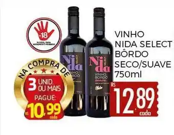 Supermercados Avenida Vinho nida select bôrdo seco suave oferta