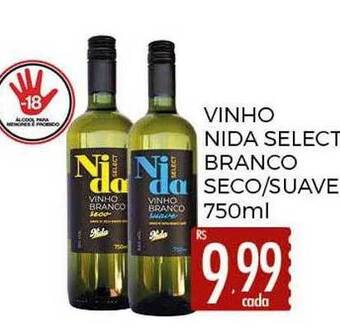 Supermercados Avenida Vinho nida select branco seco suave oferta