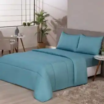 Vest Casa Kit edredom casal colors 3 peças azul envelhecido vestcasa oferta