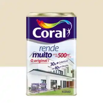 Leroy Merlin Tinta acrílica fosco rende muito standard palha 18l coral oferta