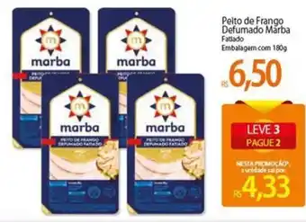 Atacadão Peito de Frango Defumado Marba 180g oferta