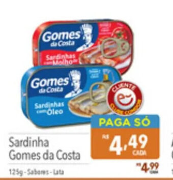 Supermercados Condor Sardinha Gomes da Costa 125g oferta