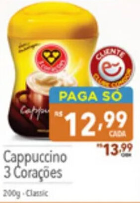 Supermercados Condor Cappuccino 3 Coracoes 200g oferta