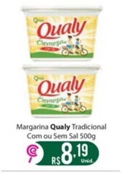 Comercial Esperança Margarina Qualy Tradicional com ou sem sal 500g oferta