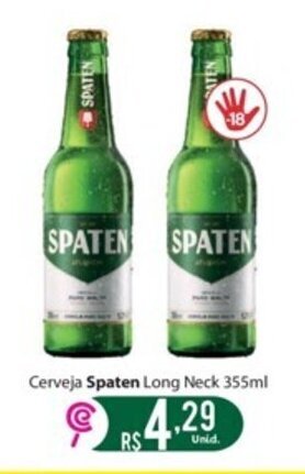 Comercial Esperança Cerveja Spaten Long Neck 355ml oferta