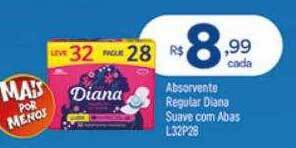 Drogarias Max Absorvente regular diana suave com abas oferta