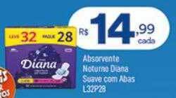 Drogarias Max Absorvente noturno diana suave com abas oferta