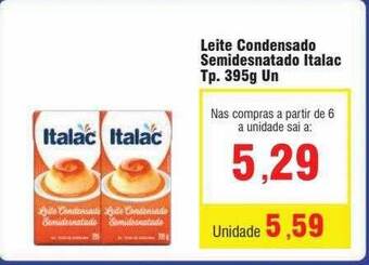Spani Atacadista Leite condensado semidesnatado italac oferta