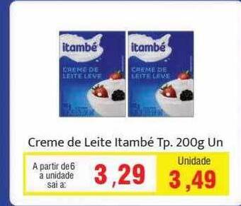 Spani Atacadista Creme de leite itambé oferta